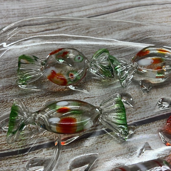 Lot of 7 Vintage Glass Blown Wrapped Candy - Picture 2 of 5